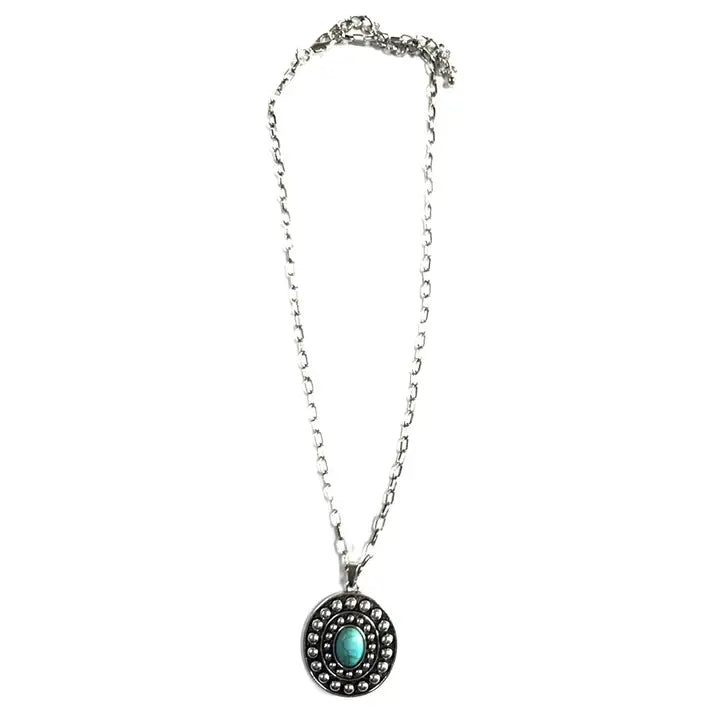 Western Oval Stone Necklace