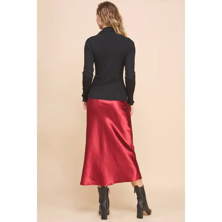 Astrid Satin Slip Skirt