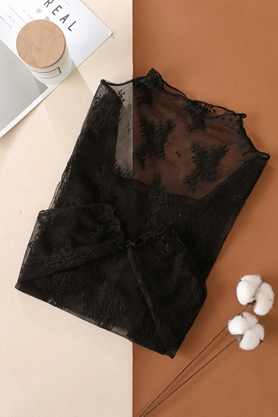 Sammie Sheer Lace Floral Top