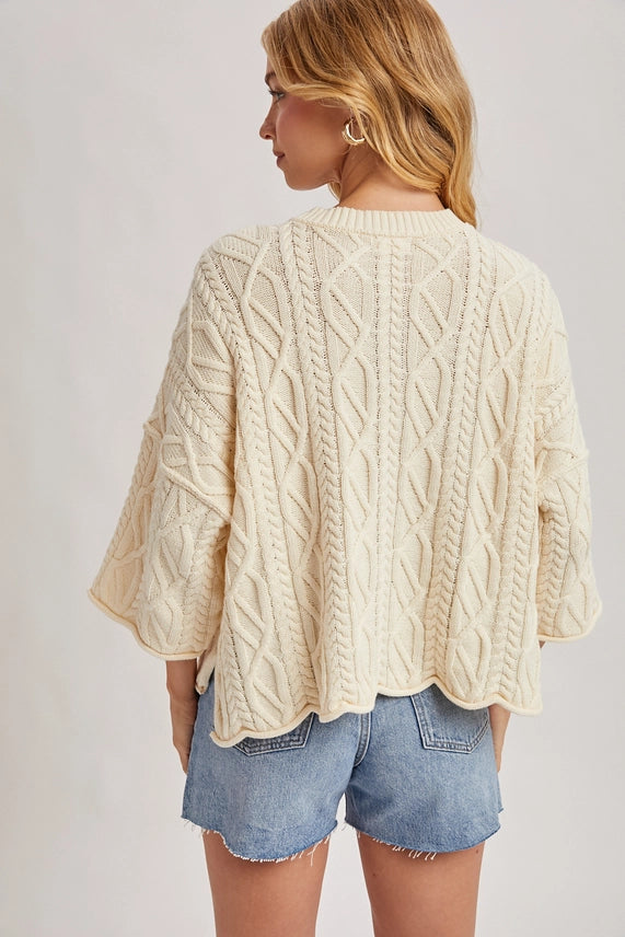 Leslie Cable Knit Sweater