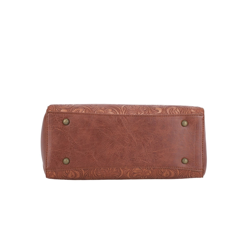 Amy Floral Embossed Satchel