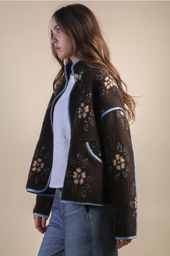 Blair Floral Fleece Jacket