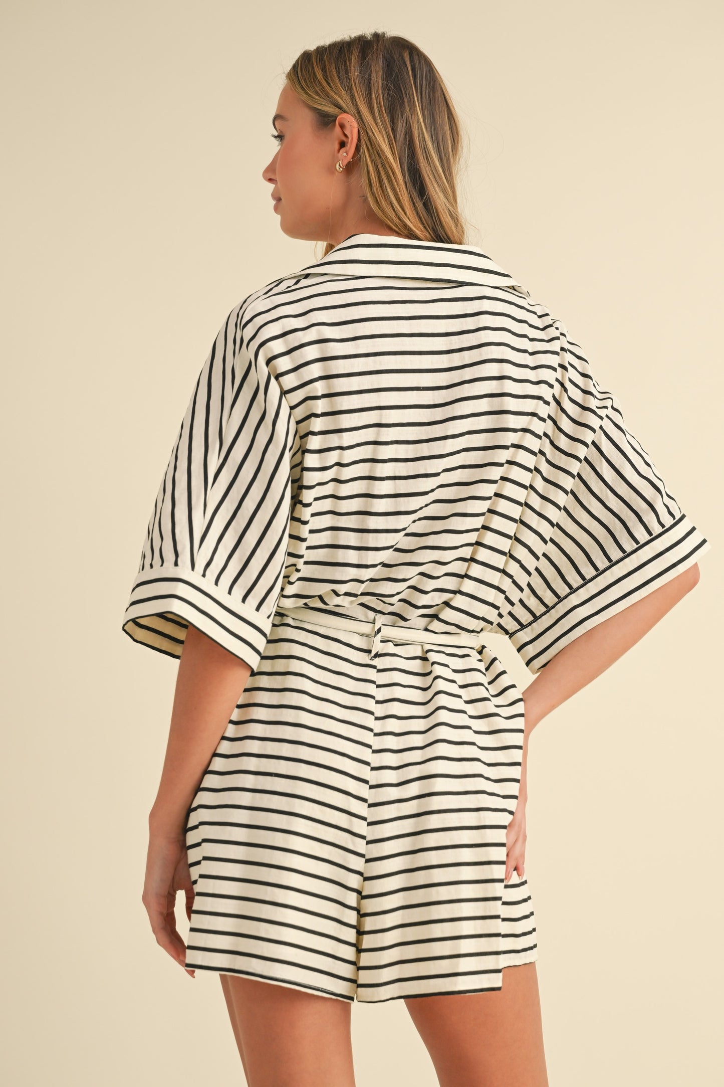 Christa Striped Romper