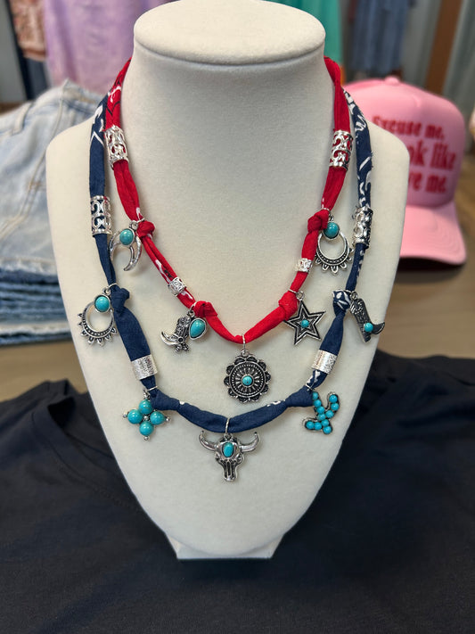 Bandana Western Charm Necklaces