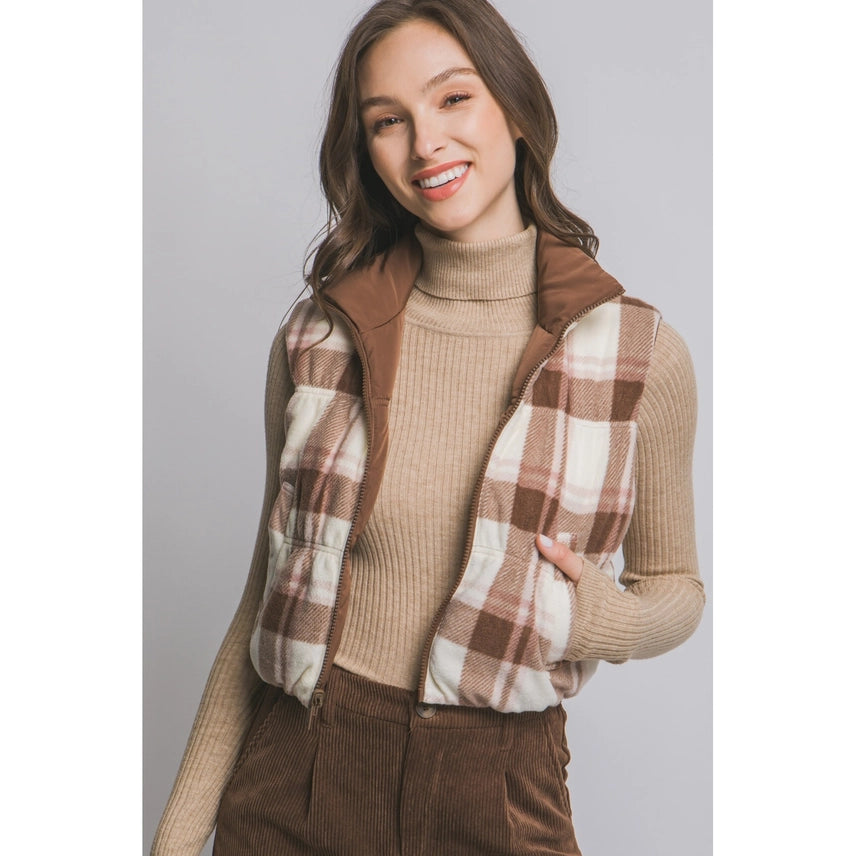 Gabbie Reversable Plaid Vest