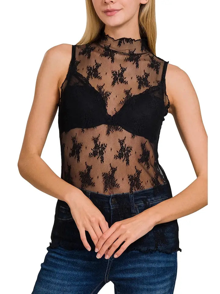 Rio Sleeveless Lace Top
