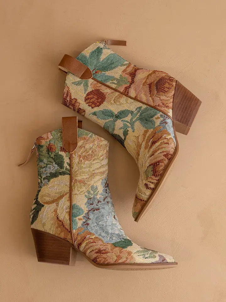 Kaiya Vintage Floral Western Boot