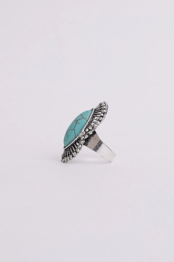 Turquoise Ring or Scarf Bolo