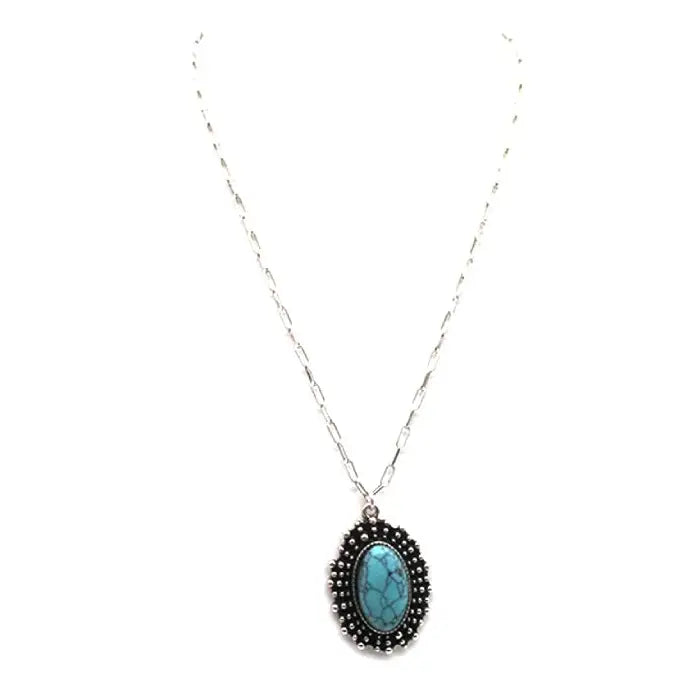 Western Oval Beaded Necklace