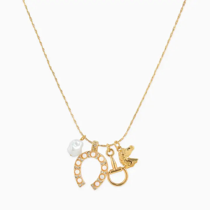 Western Pearl Horseshoe Necklace