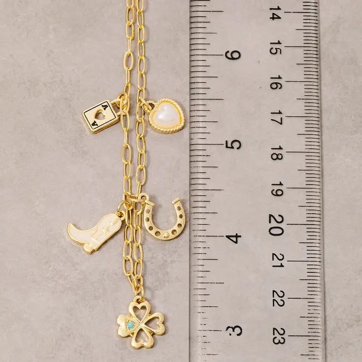 Western Clover Charm necklace