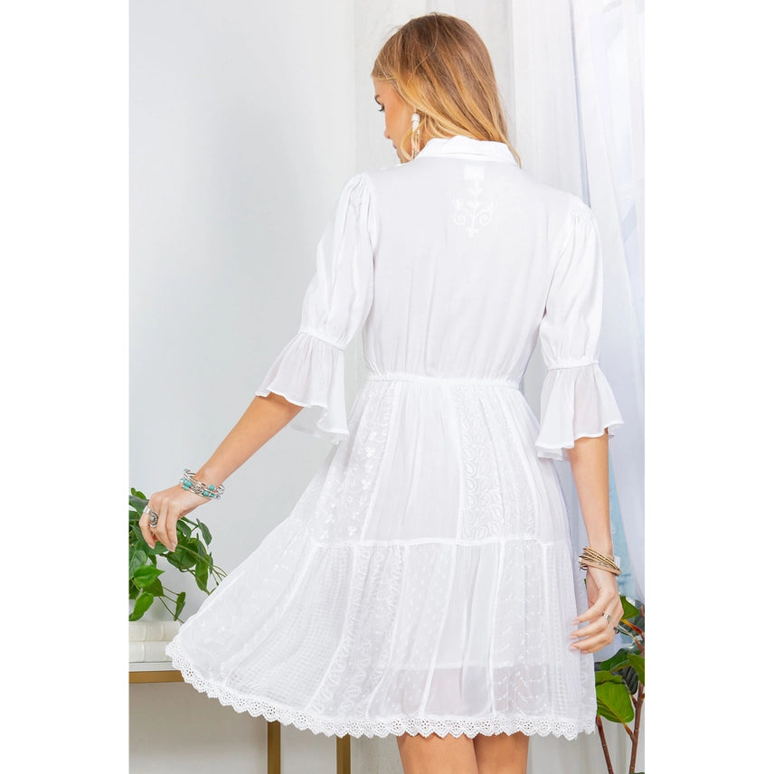 Annalise White Boho Dress