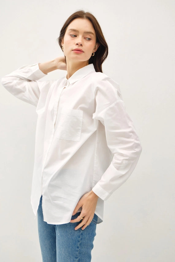 Frances Cotton Button Front Shirt