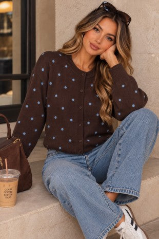 Jenny Polka Dot Cardigan