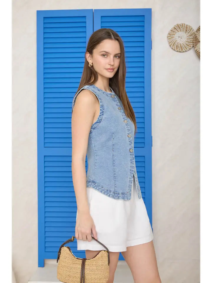 Scottie Denim Vest Top