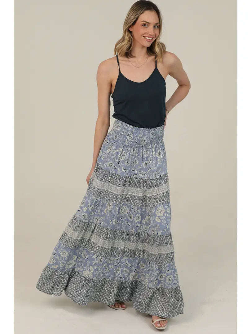 Donna Tiered Maxi Skirt