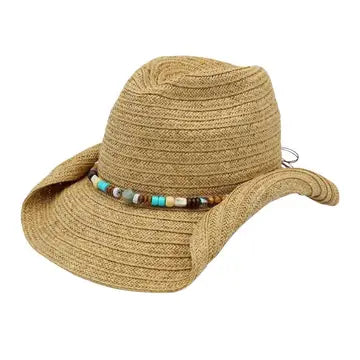 Straw Cowboy Hat with  Band