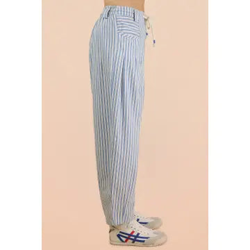 Vivian Striped Barrel Pants