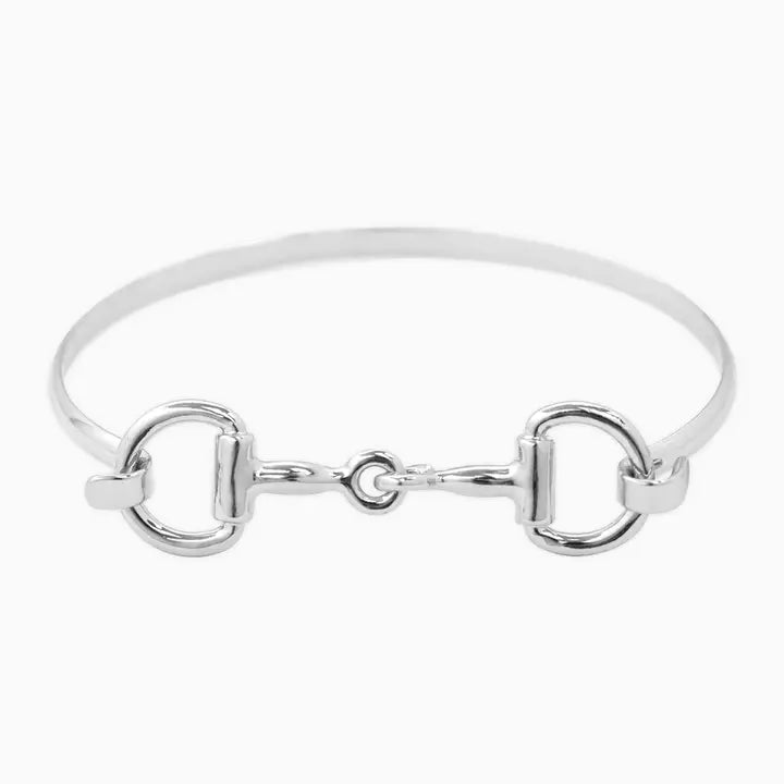 Double Horsebit Bangle Bracelet