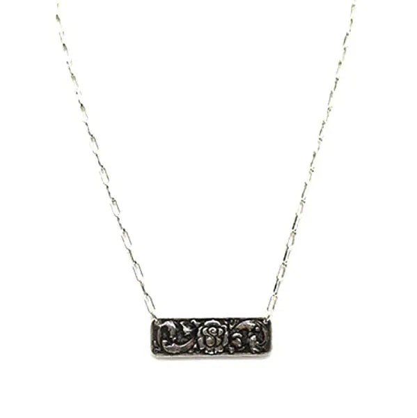 Western Rose Bar Necklace