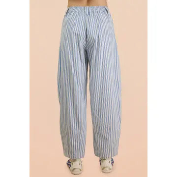 Vivian Striped Barrel Pants