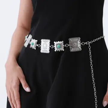 Geometric Vintage Chain Belt