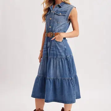 Sawyer Denim Midi Dress