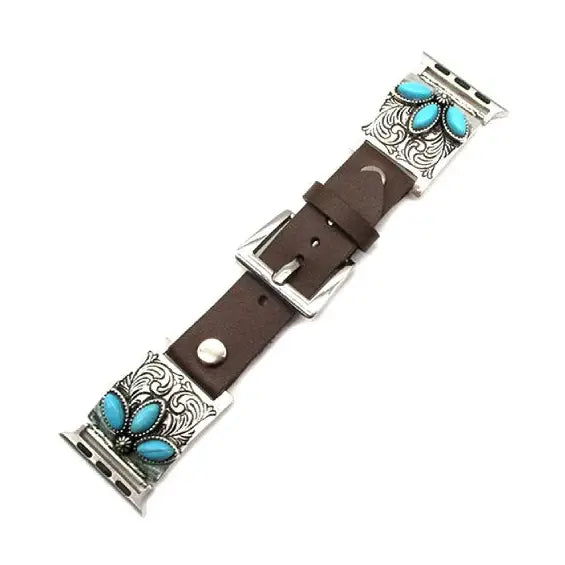 Apple Watchband Etched with Turquoise