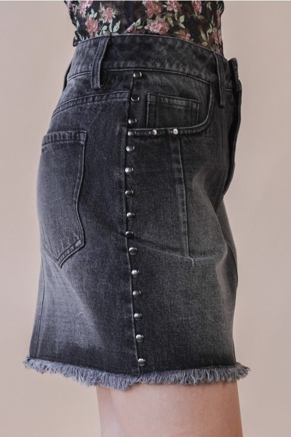 Carter Studded Denim Skirt