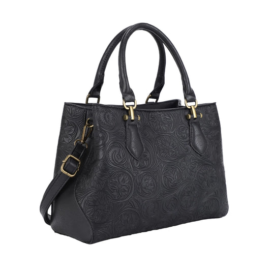 Amy Floral Embossed Satchel