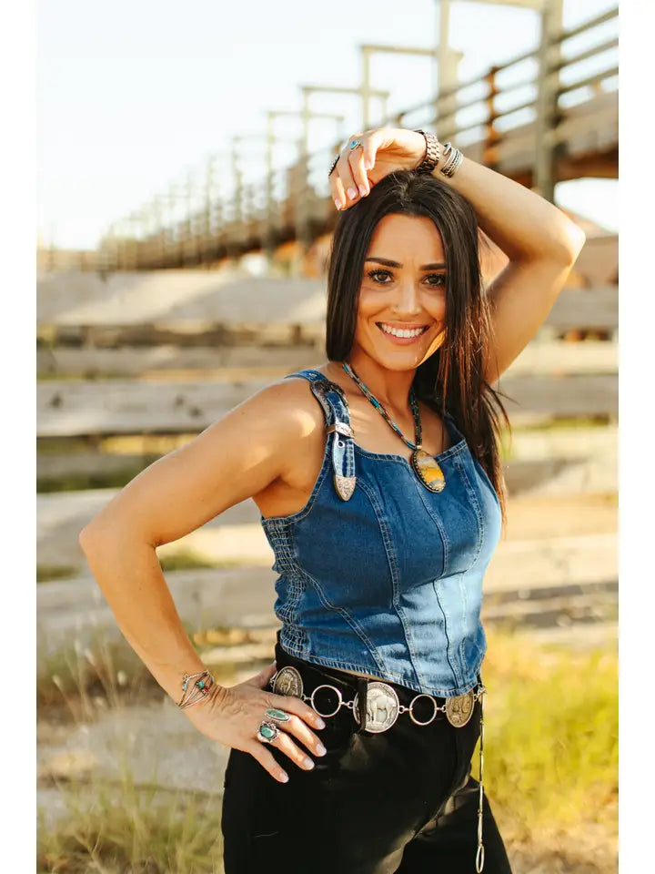 Brinley Buckle Corset Top