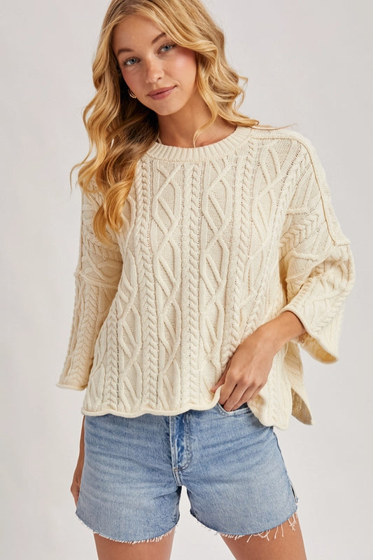 Leslie Cable Knit Sweater