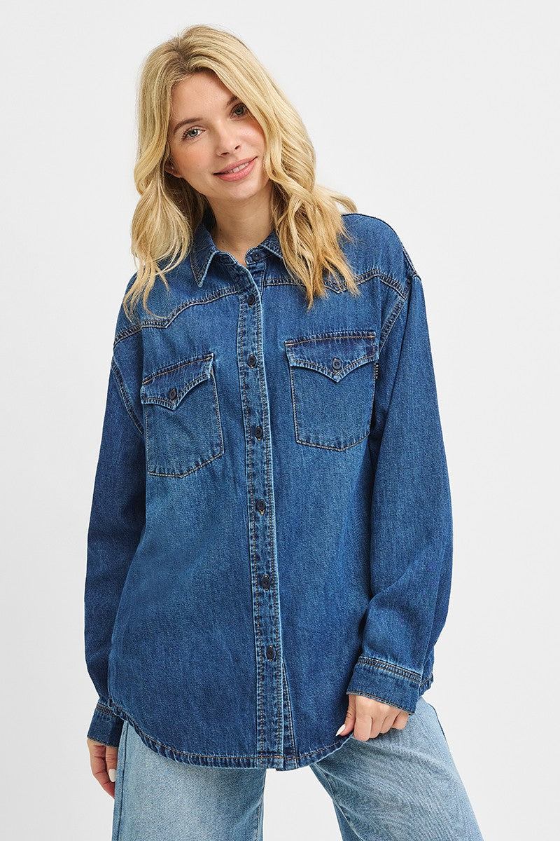 Camryn Denim Button Up Shirt