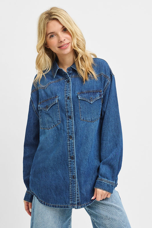 Camryn Denim Button Up Shirt