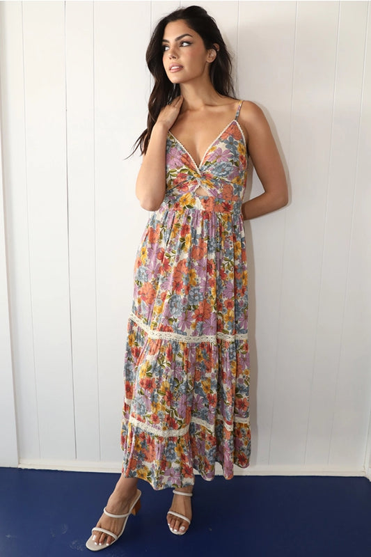 Iris Floral Twist Dress