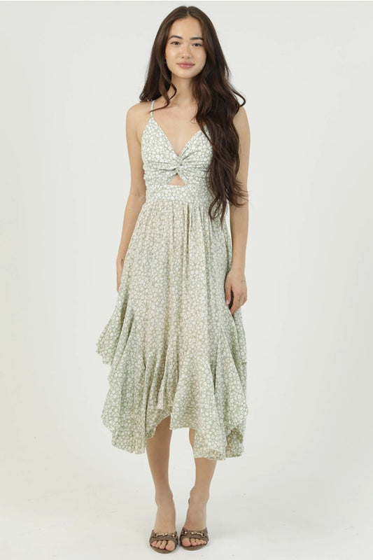 Laurel Twist Midi Dress