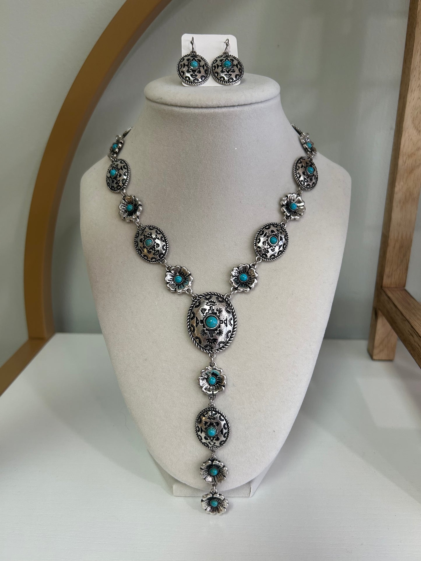 Aztec Turquoise Necklace Set