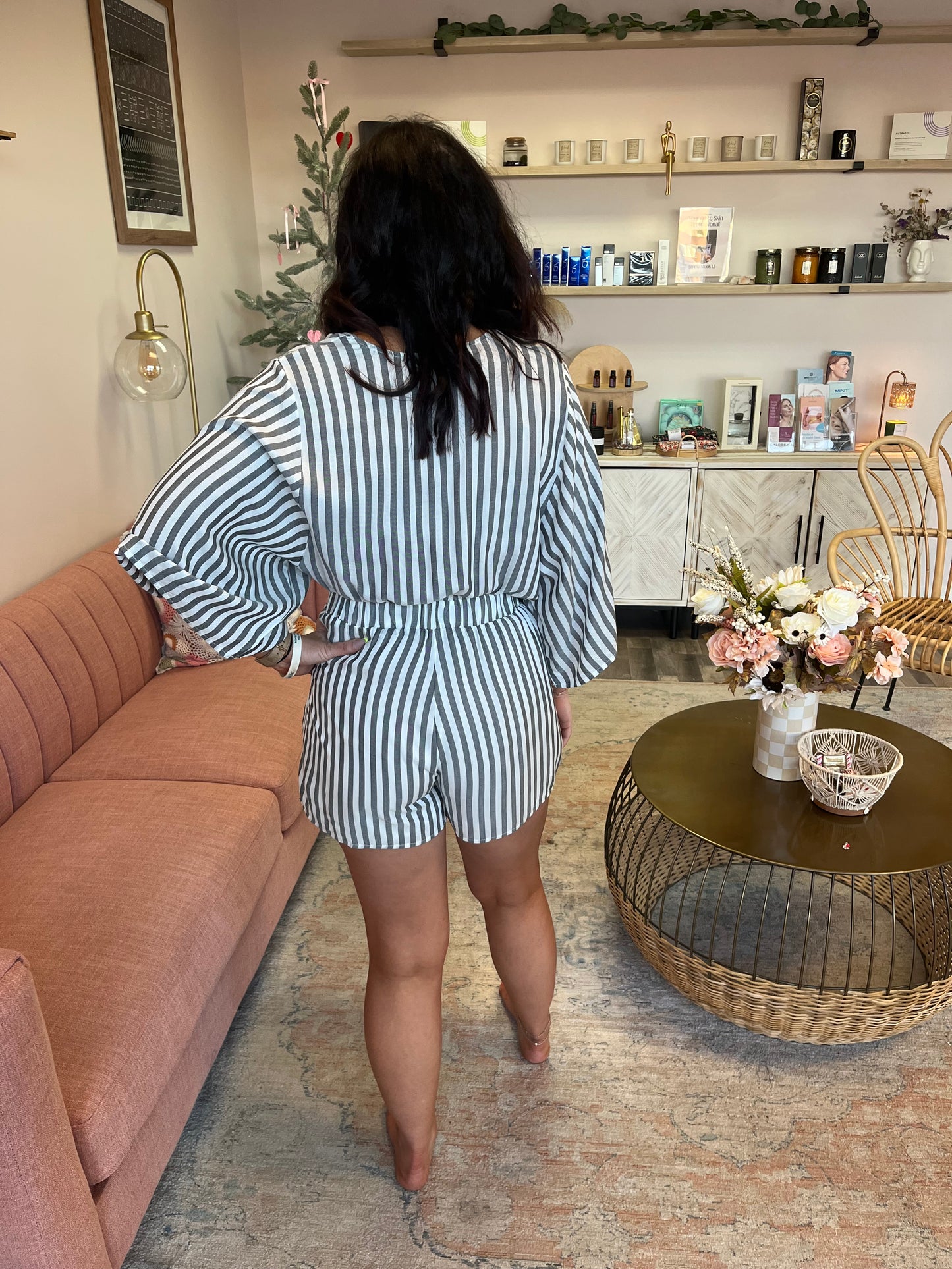 Cecelia Striped Romper