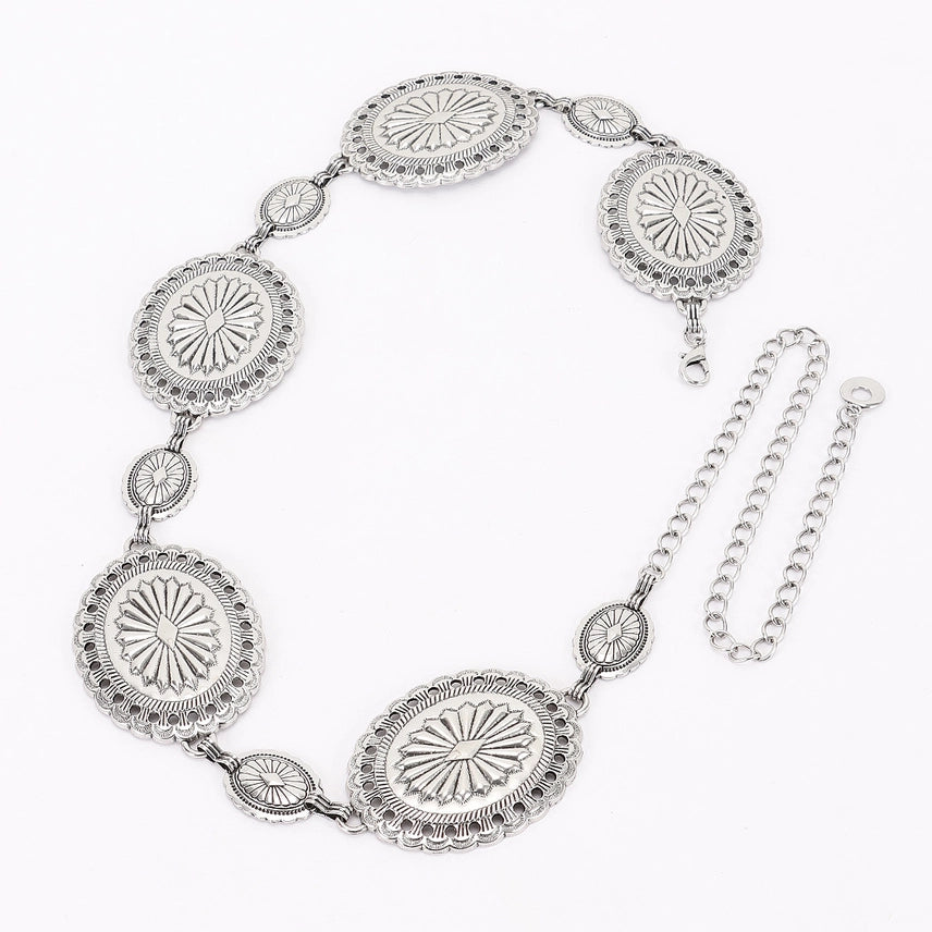 Western Large Oval Chain Belt