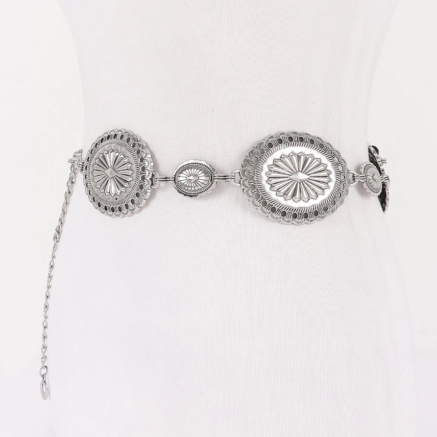 Western Large Oval Chain Belt
