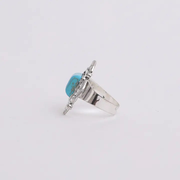 Turquoise Square Ring or Bolo