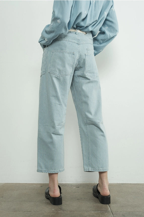 Shiloh Striped Barrel Jeans