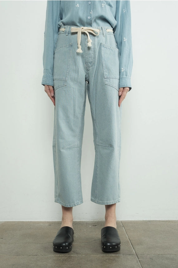 Shiloh Striped Barrel Jeans