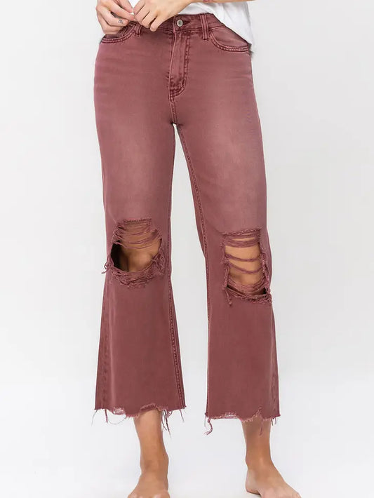 Vervet Vintage Cropped Straight Jeans