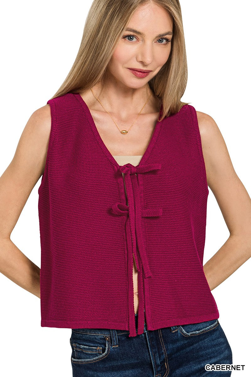 Kayla Bow Tie Vest