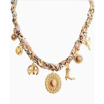 Paisley Scarf Charm Necklace