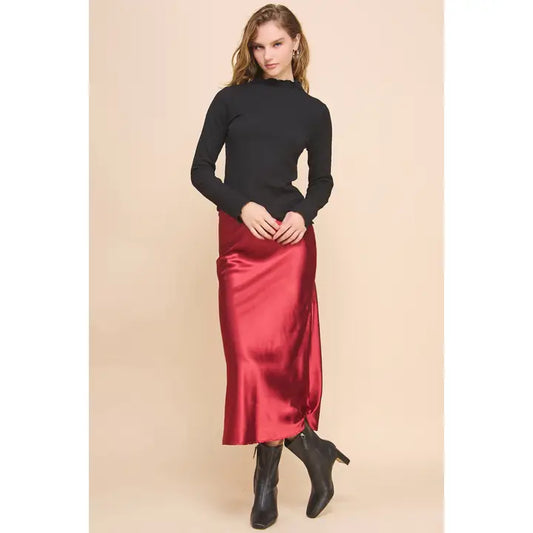 Astrid Satin Slip Skirt