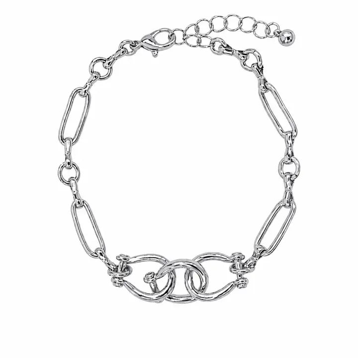 Horsebit Mixed Chain Bracelet