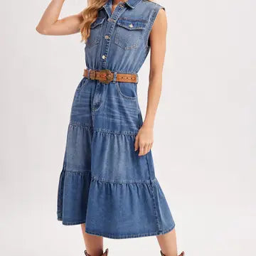 Sawyer Denim Midi Dress