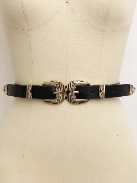 Lainey Double Buckle Western Belt